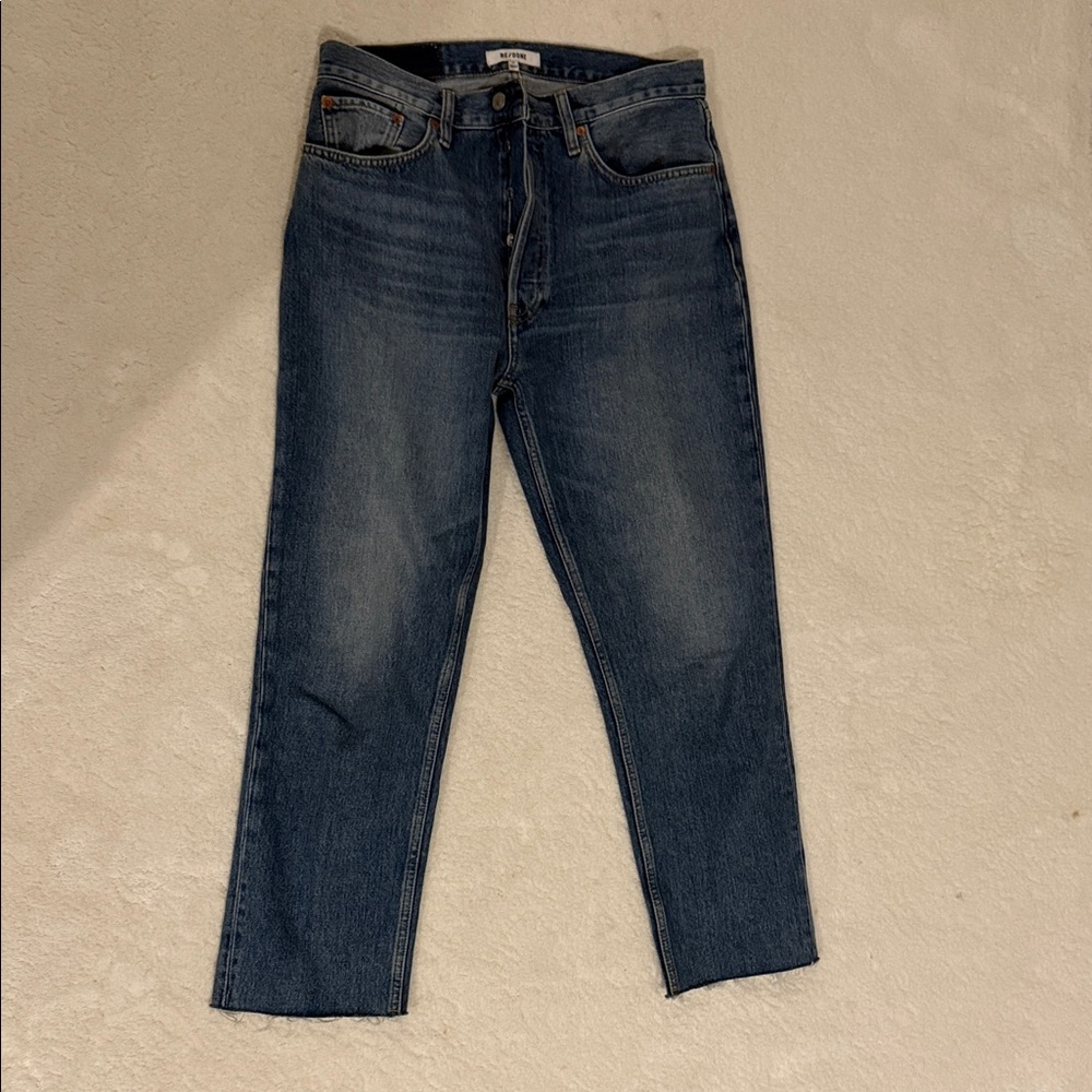 Re/Done Women's High Rise Blue Jeans